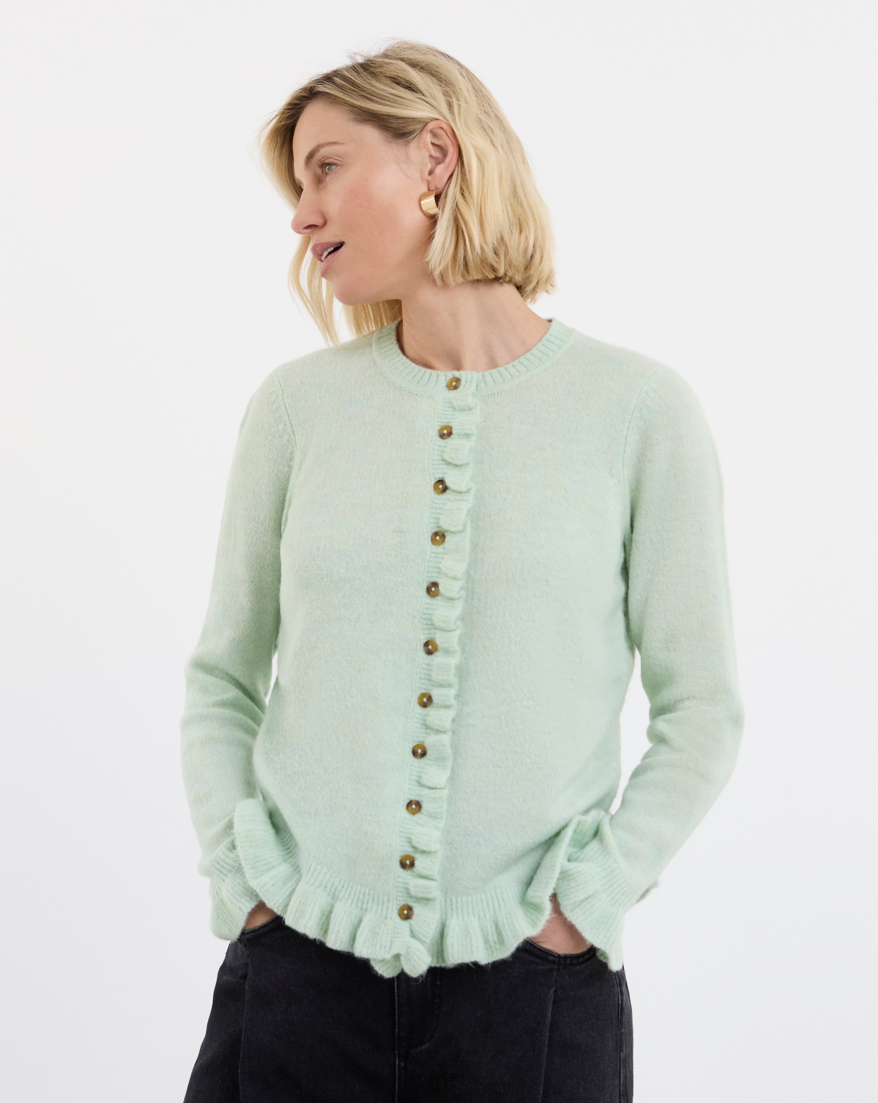 Frill Knit Cardigan | JD Williams