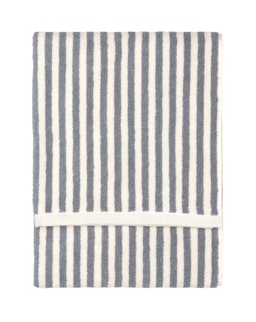 Yard Hebden Stripe Cotton Towel - Grey