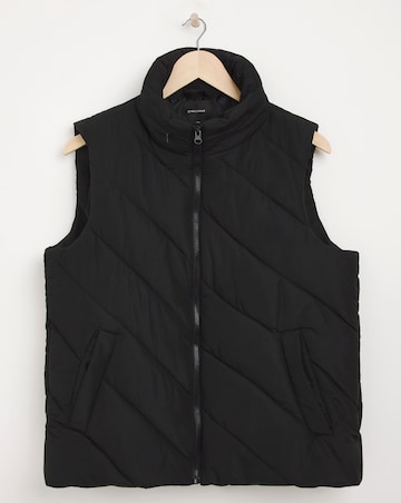 Black Padded Puffer Gilet