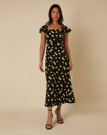 Nobody's Child Elsie Midi Dress Babette Tulip Black