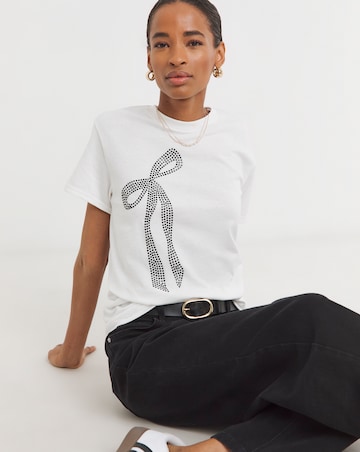Bow Embellished T-Shirt