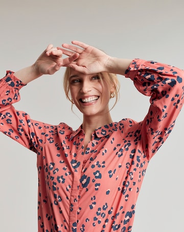 Joules Leopard Print Concealed Placket Shirt