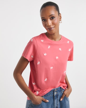 Pure Cotton Embriodered T-Shirt