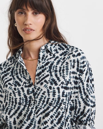 Printed Linen Mix Shirt