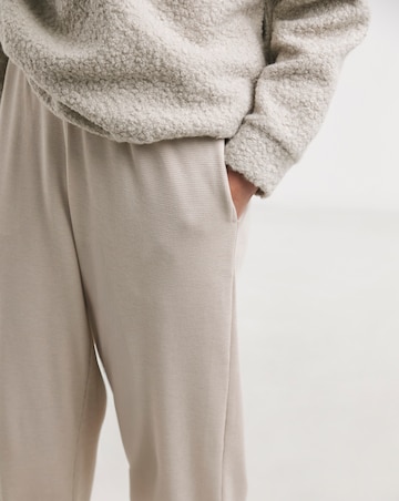 Oatmeal Waffle Wide Leg Joggers