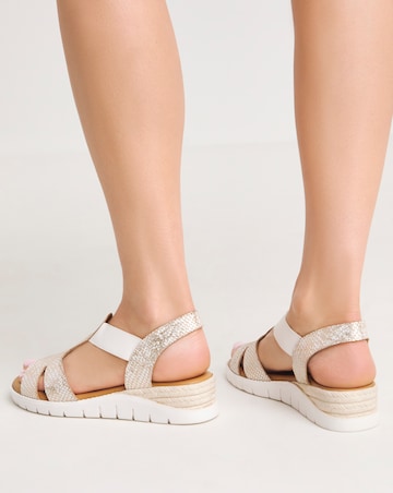 Jillian Leather Elsa Sandal - Wide Fit (E)