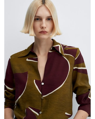 Mango Satin Print Shirt