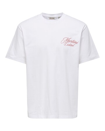 Only & Sons Martini Back Graphic T-Shirt - White