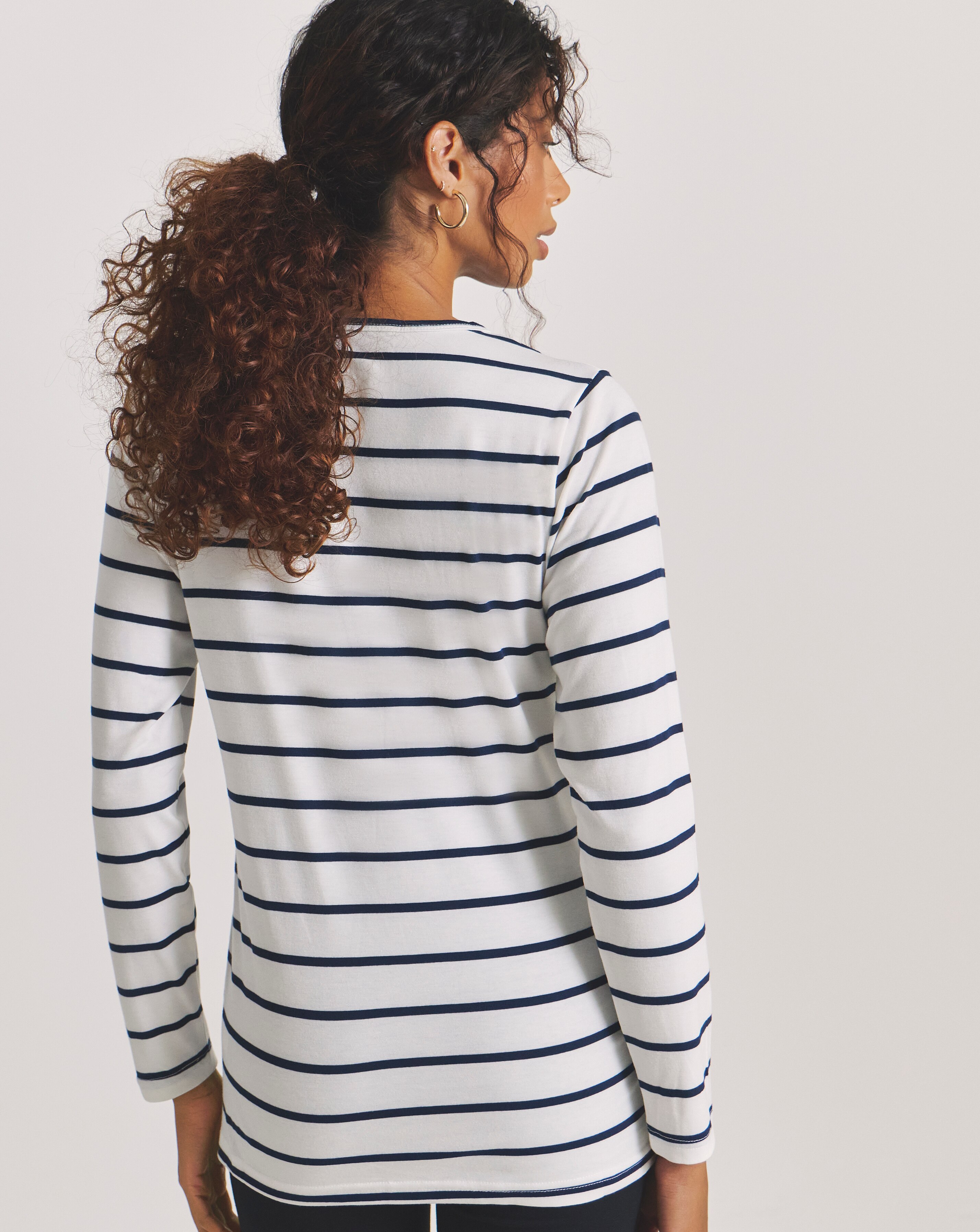 Pretty Secrets 2 Pack Thermal Long Sleeve Tops - Navy/Stripe | JD
