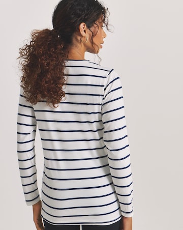 Pretty Secrets 2 Pack Thermal Long Sleeve Tops - Navy/Stripe