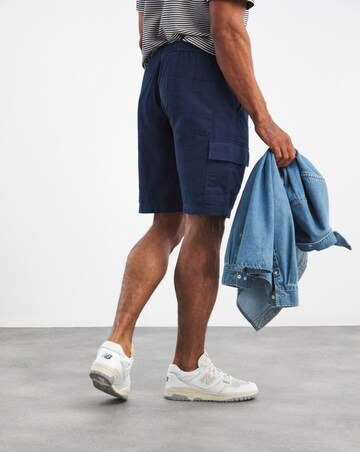 Linen Mix Elasticated Cargo Short