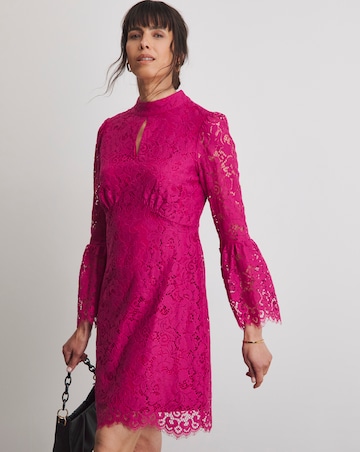 Joanna Hope High Neck Lace Dress