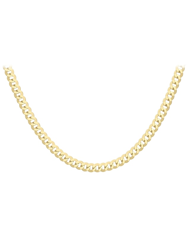9CT  Yellow Gold Flat Curb Chain