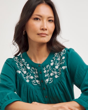 Julipa Embroidered Cheesecloth Top