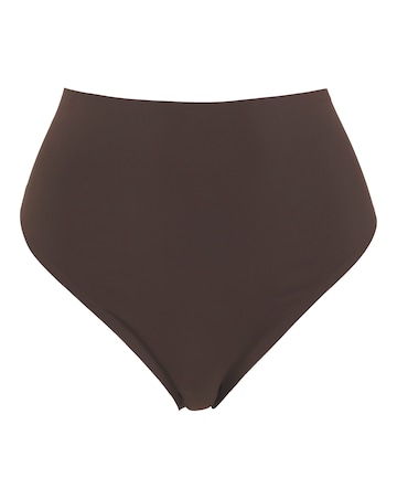 Figleaves Smoothing High Waisted Thong - Cafe