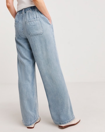 Light Blue Lyocell Soft Wide Leg jeans