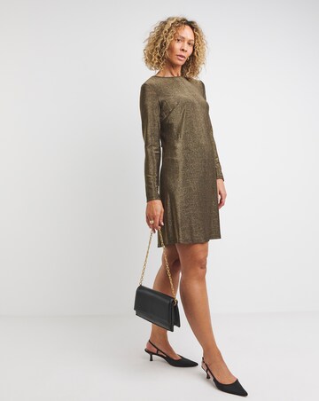 Glitter Swing Dress with Tie Back