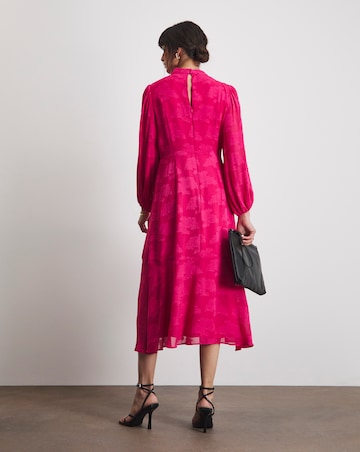 Joanna Hope Button Sleeve Burnout Maxi Dress