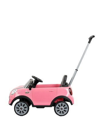 Mini Cooper Play Push Car with Parental Handle - Pink