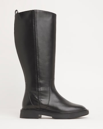 Andy Leather Stretch Seam Knee High Boots Extra Wide EEE Fit Super Curvy Calf