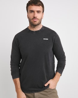 Dark Futures Long Sleeve Dyed T-Shirt Long Length