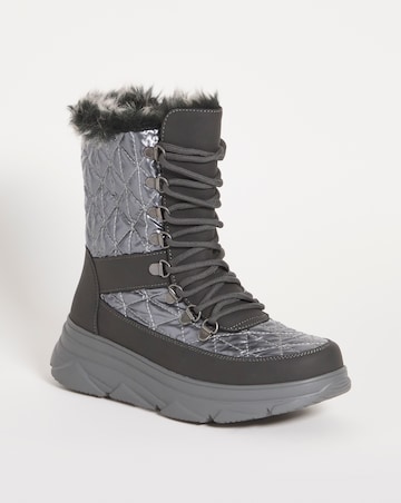Alaska Lace Up Snow Boots - Extra Wide Fit (EEE)