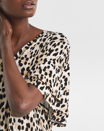 Double Angel Sleeve V Neck Top