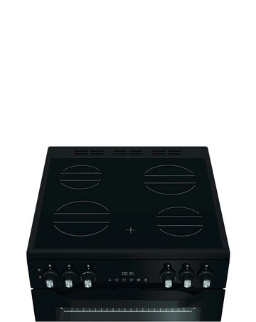 Hotpoint HDE6VDB1 60cm Electric Double Cooker with Multiflow - Black