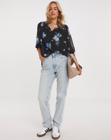 Chiffon Button Front Blouse