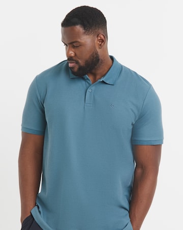 Jack & Jones Austin Waffle Polo - Blue