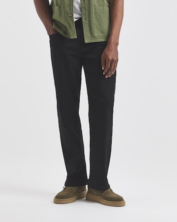 Union Black Loose Fit Stretch Gabardine Jeans