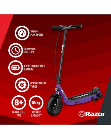 Razor PowerCore S85 12 Volt Scooter - Purple