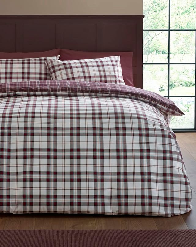 Catherine Lansfield Kelso Check Duvet Cover Set