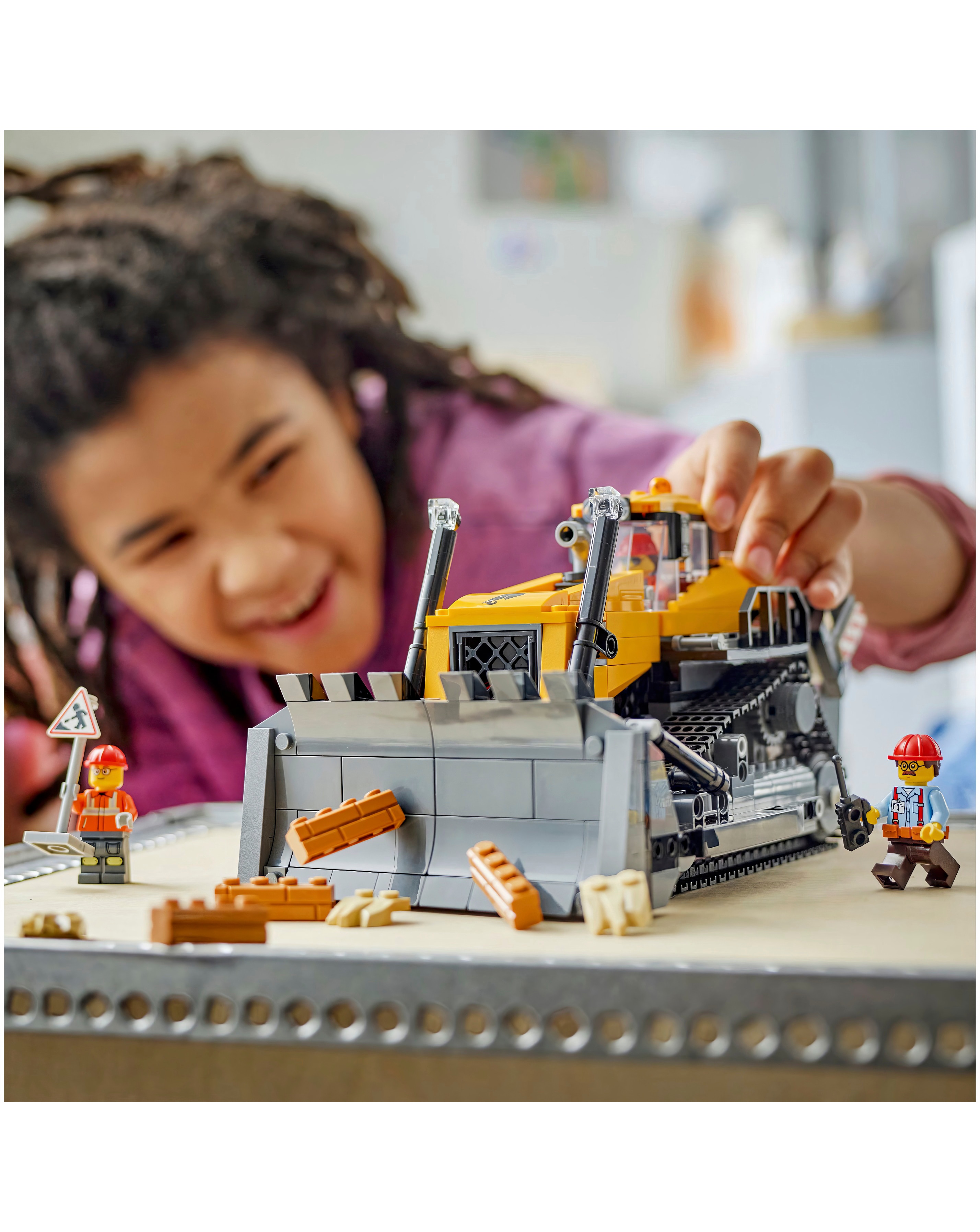 LEGO City Yellow Bulldozer Construction Site Building Toy Playset