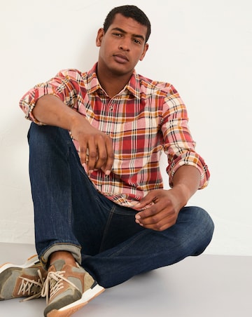 FatFace Routh Check Shirt (Regular & Tall) - Red