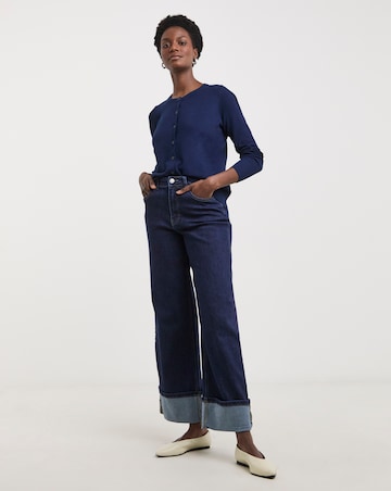 Navy Crew Neck Cardigan