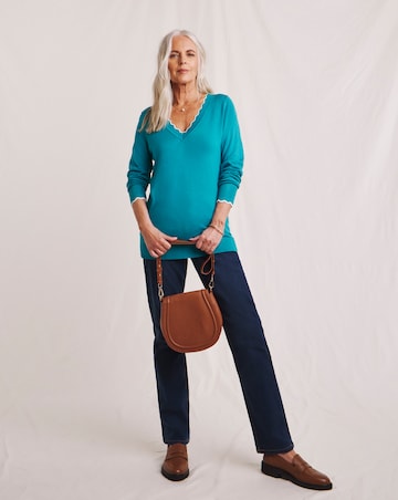 Julipa Scalloped V-Neck Jumper