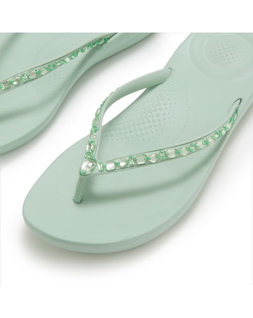 FitFlop Mint Iqushion Multi-Crystal Ergonomic Flip-Flops - Standard Fit (D)