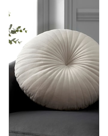 Catherine Lansfield Round Velvet Cushion