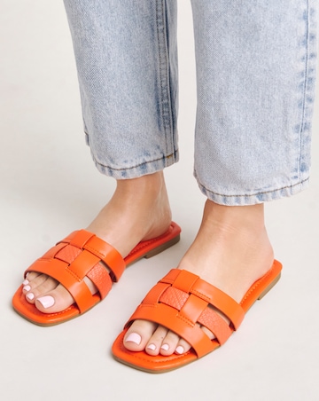 Simply Be Tatiana Woven Flat - Sandals Wide Fit (E)