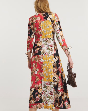 Joe Browns Jersey Patchwork Floral Wrap Maxi Dress