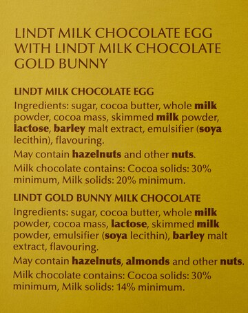 Lindt Gold Bunny Milk Chocolate Egg 195g