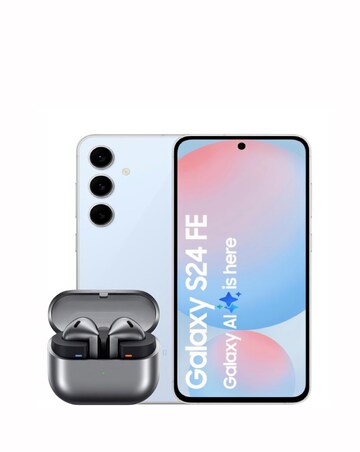 Samsung Galaxy S24 FE 5G 256GB - Blue & Samsung Buds3 Wireless Earbuds - Silver