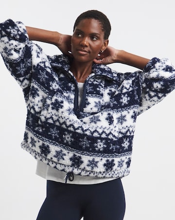 Pretty Secrets Quarter Zip Fleece Snuggle Top Fairisle