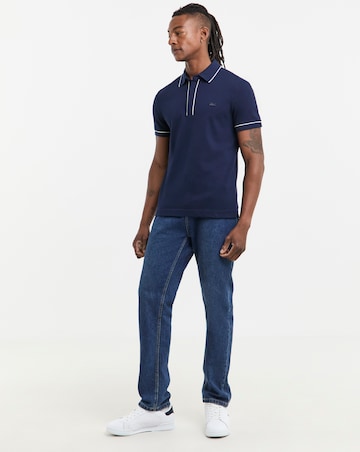 Lacoste Short Sleeve Tipped Polo - Navy
