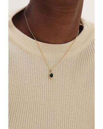 Inicio Gold Emerald Oval Bezel Set - Gift Box
