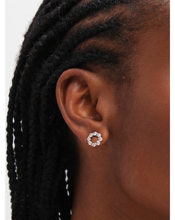 Jon Richard Rhodium Plated Crystal Open Circle Bridal Set - Gift Box