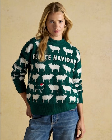 Joules Fleece Navidad Sheep Jumper