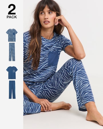 JD Williams (2 Pack) Value Pyjama Sets Zebra Print