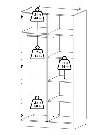 Alton Double Wardrobe